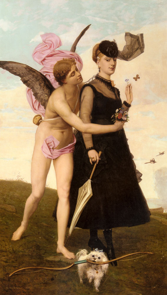 Love And The Widow by Albert-Anatole-Martin-Ernest Lambron Des Piltieres, 1869